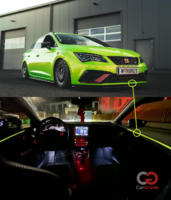 Seat Leon Cupra: Die Farbe der Folierung wurde ins Ambientelicht des Innenraums codiert.